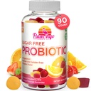 Probiotiska Gummies Sugar Free-3 miljarder CFU Reduce Gas, Bloating - Probiotika för kvinnor, barn och mensprobiotiska - Bacillus Coagulans - Naturlig, Vegan, Vegetarian, Kosher, Halal -90 Gummy Probiotika