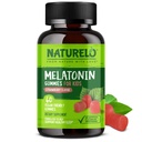 NATURELO Melatonin Gummies för barn Non-GMO, Gluten-Free, Soy Free - Strawberry Flavor - Gentle Sleep Supplement - 60 Vegetariska Gummies
