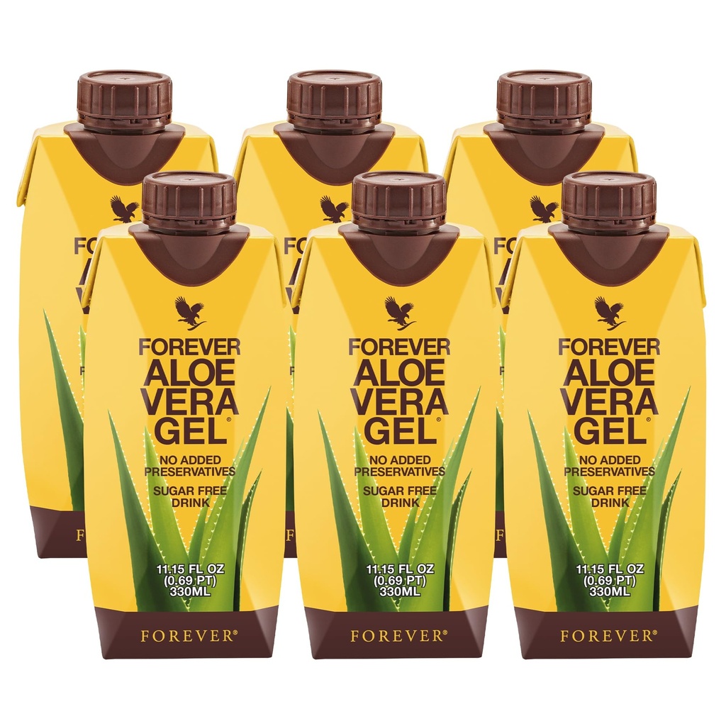 Forever Living - Aloe Vera Gel - 99,7% Pure Inner Leaf Aloe Vera Juice - Konserveringsfri - 11,15 fl oz (Pack of 6)