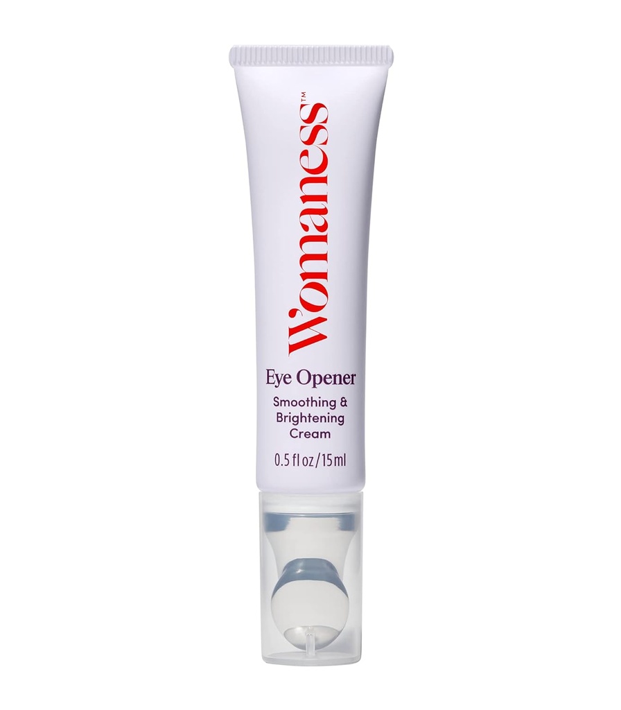 Womaness Eye Opener - Anti Aging, Hydrating, & Moisturizing Under Eye Cream för mörka cirklar och Puffiness - Med Hyaluronsyra, Bakuchiol Retinol Alternativ, & Firming Red Algae Extract - 15ml
