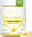 Zero Sugar - Banana Cream Electrolytes Powder - Uppfriskande Hydration - Koffeinfri energi med alla naturliga ingredienser - Vegan Keto & Paleo - Sugar Free Electrolytes Powder Drink Mix - 150 portioner