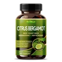 Citrus Bergamot 50:1 Extract 20,400mg med Red Yeast Rice, Garlic, Artichoke for Healthy Cholesterol, Heart Health - Made in the USA (150 Count (Pack of 1))