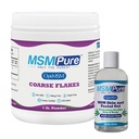 KALA HEALTH MSMPure MSM Coarse Flakes 1lb och MSM Gel med organisk Aloe 8oz Bundle