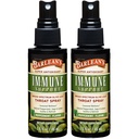 Barleans 2 Pack Olive Leaf Complex Throat Spray med Peppermint, Lemon och Sage för Itchy Throat Relief, Immune Support Supplement, Liquid Blended Extract, 1,5 oz