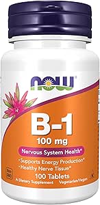 Nu livsmedel vitamin B-1 (Thiamine) 100mg, 100 tabletter (Pack of 2)