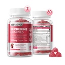 Berberine Supplement 1500mg,Sugar Free Berberine med Ceylon Cinnamon Gummies,Chromium,Turmeric, Fenugreek för naturligt Metabolism Balanced, Berberine HCl från Indian Barberry Extract, 120 Cts