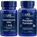 Life Extension Testosteron Elite, 30 vegetariska kapslar | Ultra Prostate Formel, 60 softgels | Hälsosam Prostate, Testosteron Production Support, Tillskott för Män