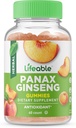 Livliga Panax Ginseng Supplement | Great Tasting Ginseng Supplements | Panax Ginseng Extract | Ginseng Gummies för kvinnor, män, vuxna | 90 Gummies