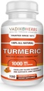 Vadik Herbs Organic Turmeric Curcumin 1000 mg | (100 vegicaps) | Tillverkad i USA | Trusted sedan 1971