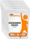 BulkSupplements.com Glucosamine Sulfate Powder - Glukosamin Supplement, Joint Support Supplement - Gluten Free, 1g per Servering, 1kg (Pack of 5) (11 lbs)