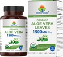 Brieofood Organic Aloe Vera 1500mg, 45 portioner, vegetariska, glutenfria, 90 vegetariska tabletter
