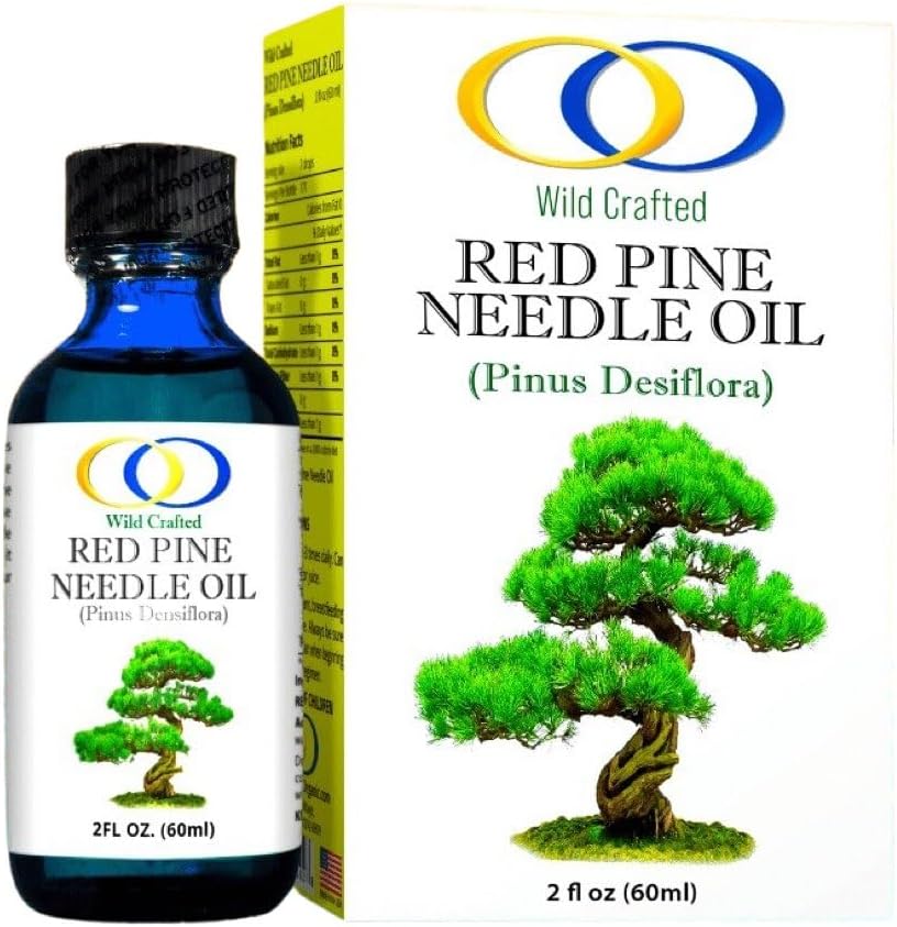 Optimalt Organic Red Pine Needle Oil 2oz - Dagliga droppar för Extreme Immune Support - BioActive Cell & DNA Support - 1290 droppar - 3 till 7 droppar per dos -Vegan Body Cleanse - Longevity Oil