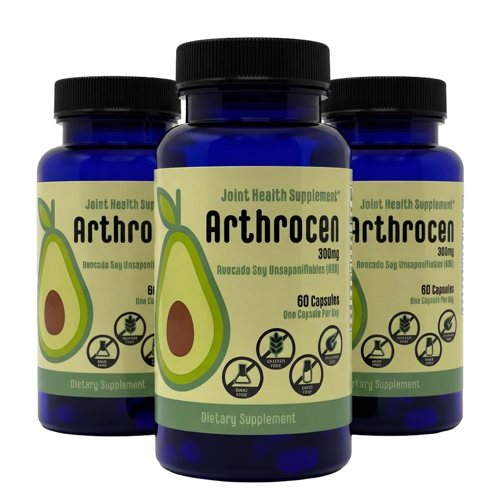 Joint Health Supplement, 300Mg Avocado Soy Unsaponifiable, Non-GMO, Dairy Free, Gluten Free & Shellfish Free, 60 Day Supply, One Capsule Per Day (6 månader)