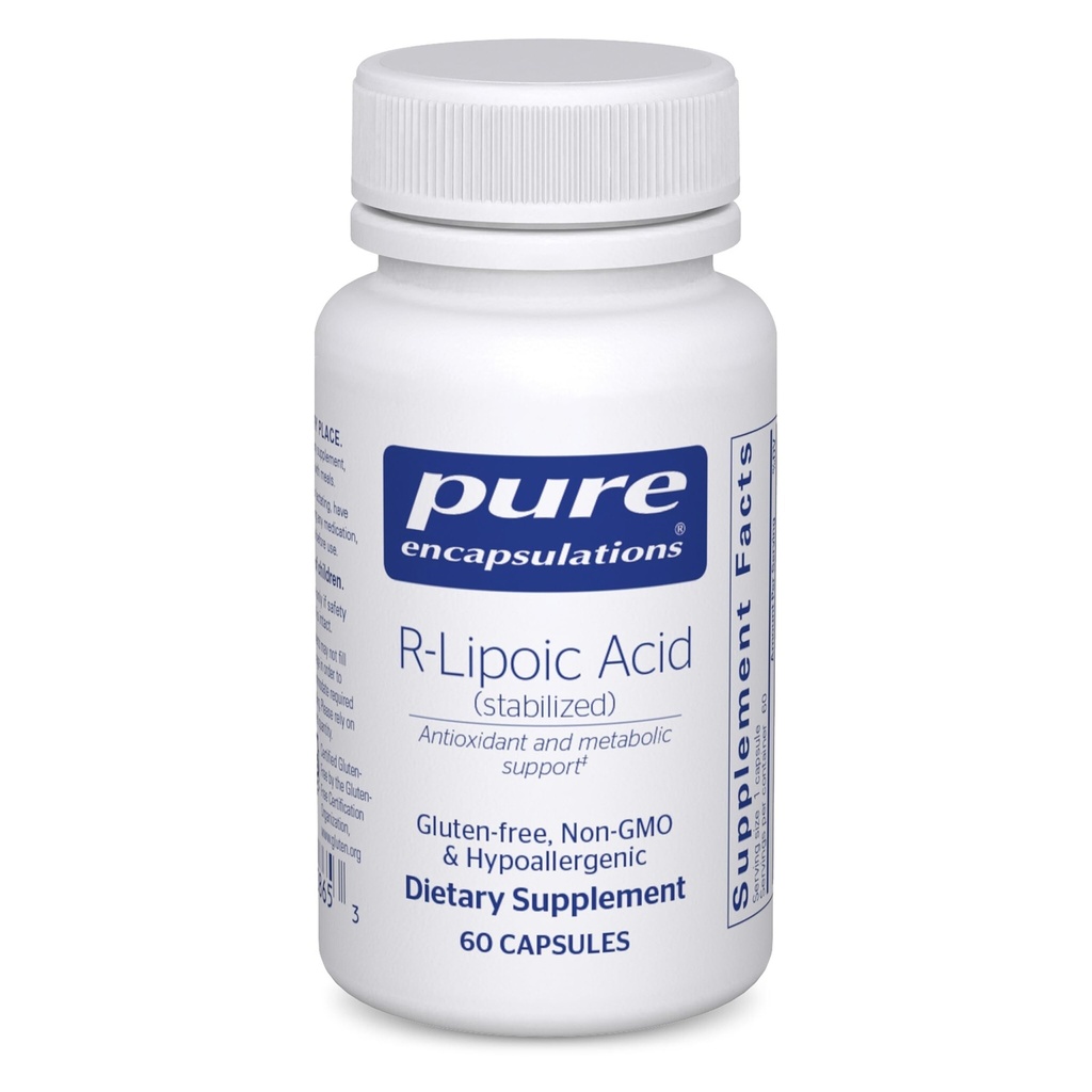 Pure Encapsulations R-Lipoic Acid (Stabilized) | Hypoallergenic Supplement with Enhanced Antioxidant Protection and Metabolic Support | 60 Capsules