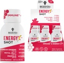 Bee and You Energy X Shot, 12 Pack, Korean Red Ginseng, Royal Jelly, Propolis, Caffeine Free Energy Drink, Vitamin C, B3, B6, B12, Immune Support Supplement, Antioxidanter, Pomegranat smak