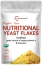 Micro Ingredients Organic Fortified Nutritional Yeast Flakes, 2lb (32oz) | Rik i Vegan Protein, B Vitaminer, & Beta-Glucans | Keto Friendly, Dairy Free Cheese Substitute, Non-GMO, Gluten Free