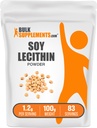 BulkSupplements.com Soy Lecithin Powder - Lecithin Supplement, Nutritional Supplement, Food Grade - Gluten Free, 1.2g per Servering, 100g (3,5 oz) (Pack av 1)