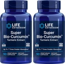 Life Extension Super Bio-Curcumin Turmeric Extract 400mg, 90 Veg Caps (Pack of 2) - Vegetarisk kapsel - Non-GMO - Högt absorberbar