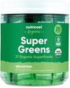 Nutricost Organic Super Greens (Unflavored) 20 Stickpacks - Glutenfri, icke-GMO