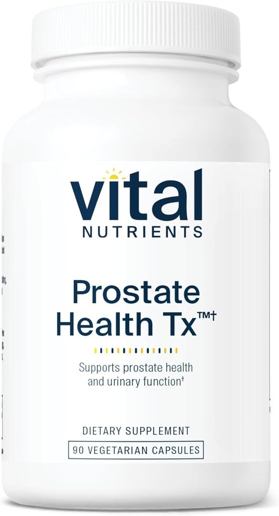 Vital Nutrients - Prostate Health Tx - Bevisbaserad prostatastöd - 90 vegetariska kapslar per flaska