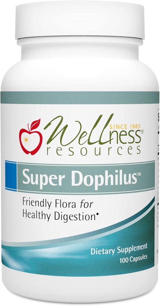 Super Dophilus High Potency Probiotics + Prebiotic FOS – 6.8 Billion CFU, 6 Hardy Strains, Acid-Resistant Capsules – 100 Capsules – Digestive & Gut Health Support – Soy & Dairy-Free