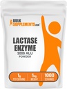 BulkSupplements.com Lactase Enzyme (3000 ALU) Pulver - Lactase Enzyme Supplement, Digestive Support - Gluten Free, 1g per Servering, 1kg (2,2 lbs) (Pack av 1)