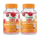 Livliga Calcium Magnesium & Zink Kids + Multivitamin Kids, Gummies Bundle - Great Tasting, Vitamin Supplement, Gluten Free, GMO Free, Chewable Gummy