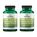 Swanson Milk Thistle, Dandelion & Yellow Dock - Herbal Liver Support Supplement - Naturligt tillskott som hjälper till att upprätthålla övergripande hälsa och välbefinnande - (120 kapslar) (2 Pack)