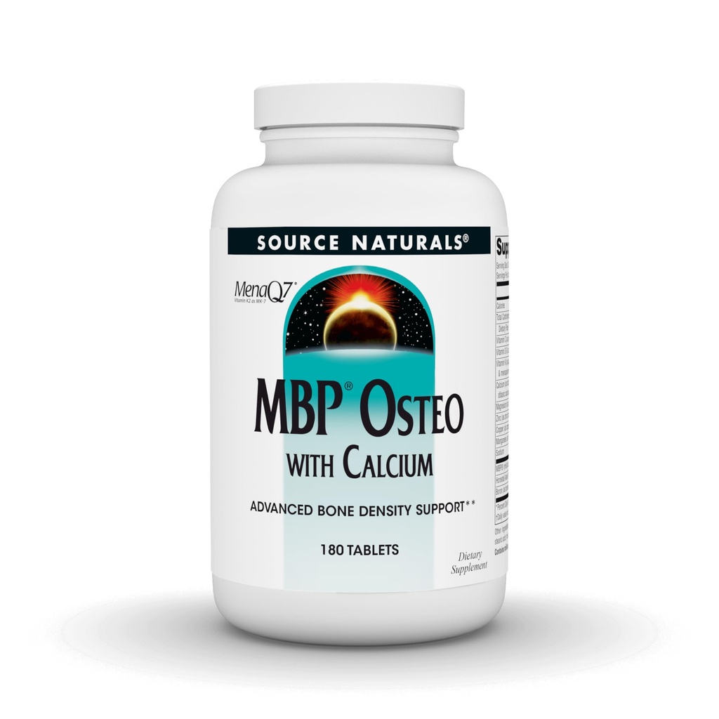 Källa Naturals MBP Osteo med Calcium, Advanced Bone Density Support *, 180 tabletter