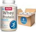 Jarrow Formulas Whey Protein Med 18g Protein, 3,8 g BCAA och Glutamin, Kosttillskott för muskelfunktion och återhämtningssupport, 32 oz Unflavored Powder, Ungefär 38 dagars leverans, 6 Packs