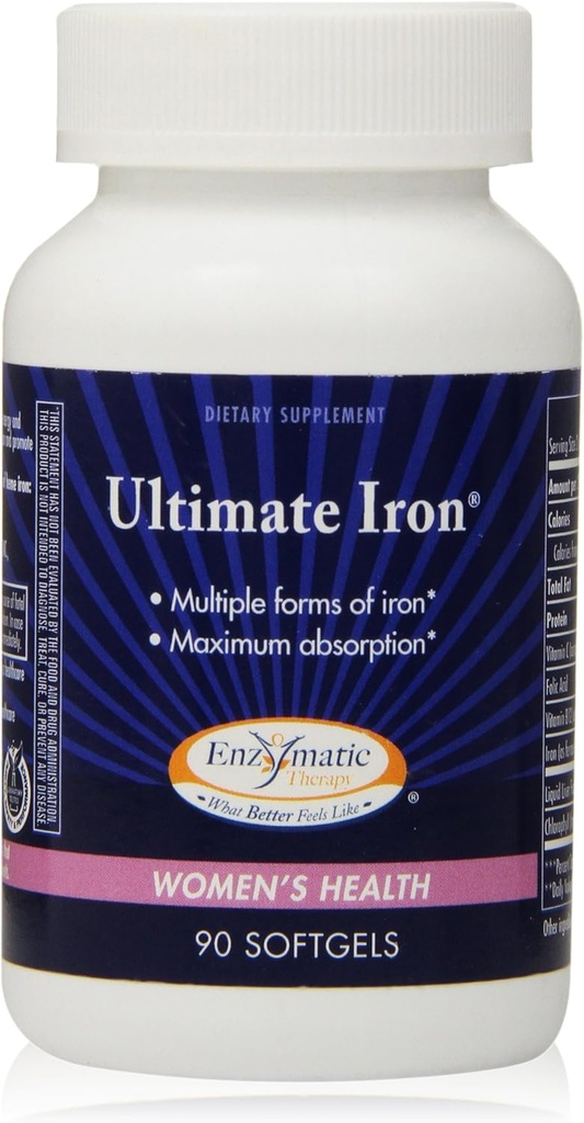 Enzymatisk terapi Ultimate Iron Softgels, 90 Count