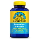 Naturens liv Bromelain & Papain | Proteolytiska Enzymer för Digestive Support & Comfort | från Pineapple & Papaya | 250mg (250 CT)