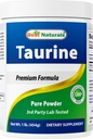 Best Naturals 100% Pure Taurine Powder Free Form - Taurine 1000mg per Serving - 1 Lb (454 gm) (1 LB (Pack of 1))