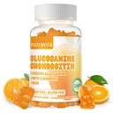 Nutravita Glucosamine Chondroitin Gummies med MSM & Elderberry Extra Strength - Gemensamt stöd, Antioxidant Immune Support Supplement för vuxna, Män & Kvinnor.60 Orange Chews