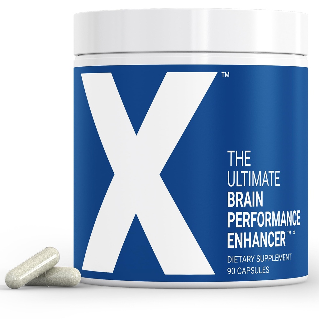 X - Den ultimata hjärnans prestandaförstärkare - världens mest kraftfulla hjärntillskott kapsel - Öka fokus, energi, minne, koncentration, produktivitet - Backed by Science - Nootropic Stack