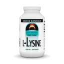 Källa Natur L-Lysin Fri Form, 1000 mg - Amino Acid Supplement Stöder Energibildning & Kollagen - 200 tabletter