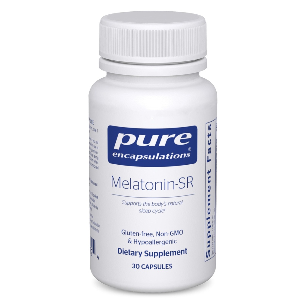Rena inkapslingar Melatonin-SR - Extended Release Melatonin - Stöder Restful Sleep * - Sleep Supplement - Gluten Free & Vegan - 30 kapslar
