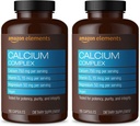 Element Calcium Complex med vitamin D, 250 mg Calcium (3 per portion), Vegan, 195 kapslar (Packaging May Vary), stöder starka ben och immunhälsa (Pack of 2)