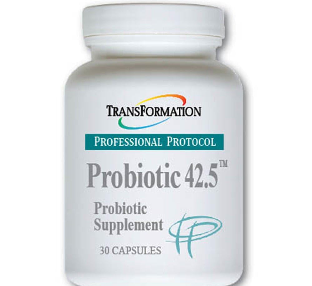 TRANSFORMATION THE GENESIS OF GOOD HEALTH Enzym Probiotic 42.5 Tillägg för hälsosamma tarmbalansstöd, Elimination & Immune Function uppmuntrande mer komplett matsmältning, 30 kapsel