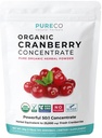 USDA Organic Cranberry Concentrate (50:1) Pulver - 500mg är lika med 25 000 mg färska tranbär - för njurrening och UTI Support Vitaminer - Kvinnor - Tillägg - 100 portioner - Inga piller