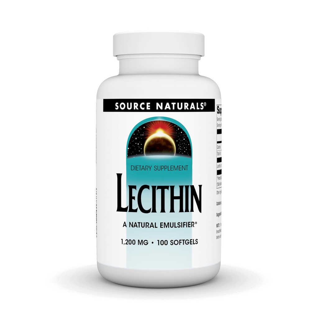 Källa Naturals Lecithin 1200 mg, A Natural Emulsifier - 100 Softgels
