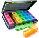 Weekly Pill Organizer, 7 Day Pill Box (3-Times-A-Day) Portable för resor med Moisture-Proof Design Pill fall till Pills / Vitamin / fiskolja / tillägg