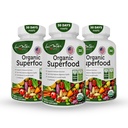 Organiska Superfood Greens Fruits och Veggies Complex - Bästa kosttillskott med 14 gröna & 14 frukter & grönsaker med Alfalfa Rich i antioxidanter organiska ingredienser Non-GMO (180 grevepaket 3)