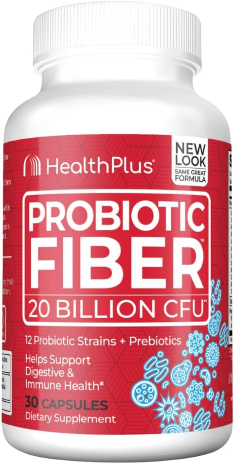 Health Plus Probiotic Fiber - Kosttillskott, Detox, 30 kapslar, 30 portioner