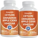 5-i-1 Ceylon Cinnamon kapslar 2355mg - Apple Cider Vinegar kapslar med gurkmeja, Panax Ginseng och Bioperine (120 greve, paket 2)