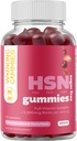 HSN Gummies - Hair Skin and Nails Gummies - Sugar Free Biotin Gummies 5000mcg with Full Vitamin Complex for Hair Growth, Healthy Skin, Nail Strength - 60 Ct Strawberry & Cherry Flavor