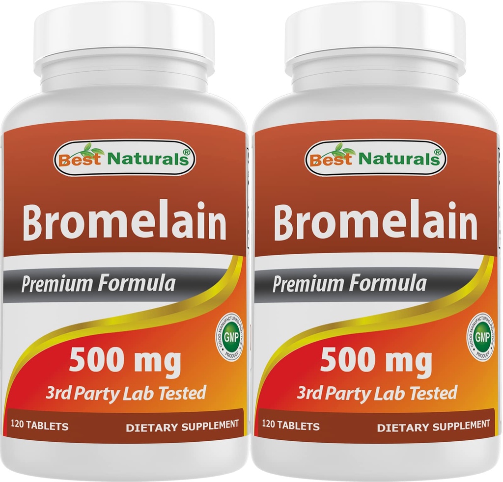 Bästa Naturals Bromelain 500mg 120 tabletter (120 greve av 2)