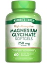 Naturens Sanning Magnesium Glycinate 250mg | 60 Softgels | Hög Absorption | Icke-GMO & Gluten Fri mineraltillskott