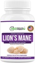 360 Naturens Impact Lions Mane Mushroom Supplement Capsules (150 kapslar) för Brain Health Support Supplement, organiskt tillskott med Beta-Glucans & Hypromellose för kognitivt system