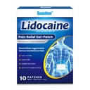 Sumifun 4% Lidocaine Pain Patches - Maximum OTC Strength Pain Relief for Lower Back Pain, Neck Sore, Joint Pain - Fast Acting & Long Lasting 8 Hours, 10 Counts